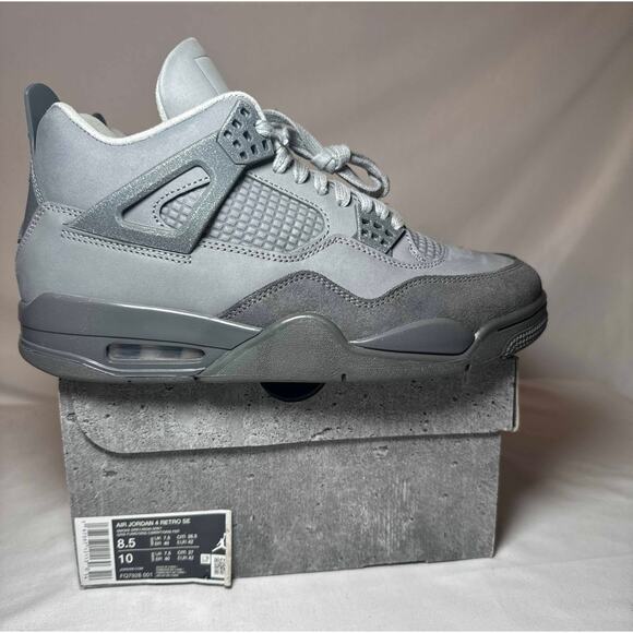 Size 8.5 - Nike Air Jordan 4 Retro SE Wet Cement Men's Shoes Ships Now